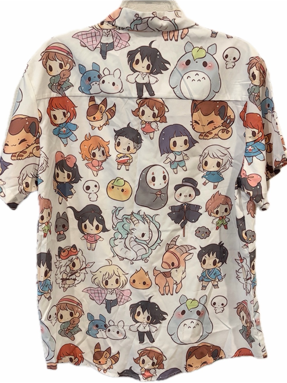 Chibi Miyazaki character button up collared shirt - Picture 2 of 5